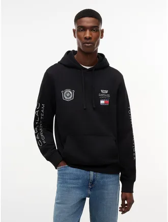 Tommy Hilfiger Mens Tommy x Cadillac F1 Team Car Graphic Hoodie - Black - XXL