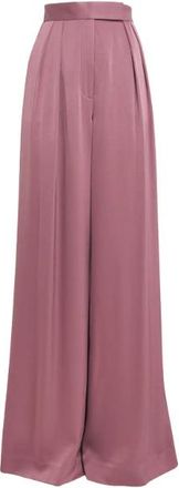 Alex Perry Satin Crepe Wide-Leg Trousers Size XXXL