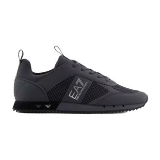 Emporio Armani Reflecterende Sneakers met Details - Heren - Sneakers - Zwart - 44 2/3 EU - Polyester - Schoenen