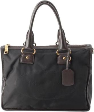 Prada Pre-owned Nylon Satchel - Dames - Vintage Handtas - Zwart - ONE Size - Nylon - Vintage