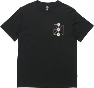 Converse Mens Converse Creative Sports Round Neck Short Sleeve Black 10018141-A02
