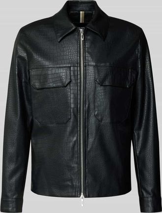 Antony Morato Slim Fit Jacke in Leder-Optik Modell GIUBBINO in Black, Größe 46