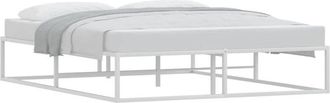 vidaXL Estructura Cama Sin Colch&oacute;n Metal Blanco 160x200cm Vidaxl