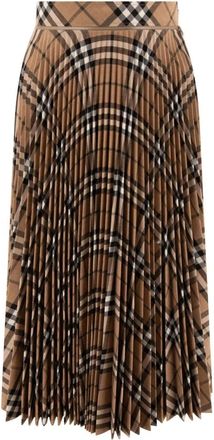 Burberry Dames, Rokken, Beige, Maat: 2XS Wol
