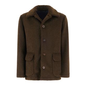 Ballantyne Chaqueta de Borrego Sint&eacute;tico con Cuello Chal - Jackets - Hombre - Marr&oacute;n - XL