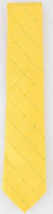 Perry Ellis Mens Burr Classic Geo Grid Tie Yellow Size Regular