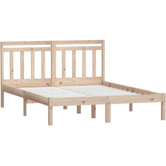 vidaXL Estructura De La Cama 140x200 Cm De Madera De Pino Masiva - 339744