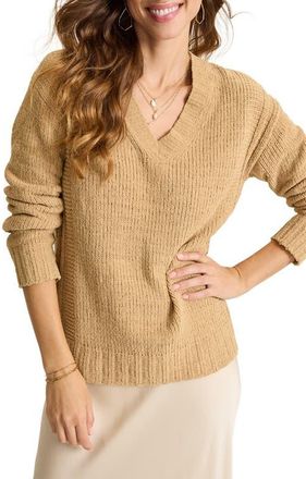 Tommy Bahama Malibu Chenille Sweater in Golden Honey at Nordstrom, Size X-Small
