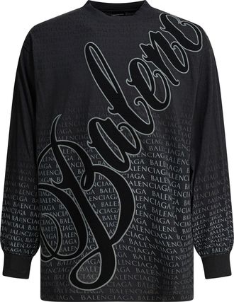 Balenciaga Crew Neck T Shirt With Print