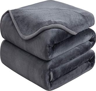 OEM Manta De Microfibra Suave Y Extragrande, De 90x90 Pulgadas, De Forro Polar C&aacute;lido Para Todas Las Estaciones, Color Gris Oscuro