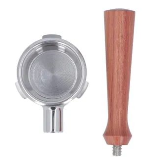 OEM Portafiltro De 58 Mm Sin Base, Mango De Madera, Cesta Desmontable De Acero Inoxidable Para Barsetto, Extracci&oacute;n De Caf&eacute; Perfecta
