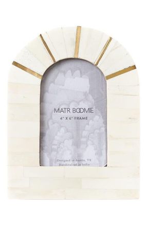 Matr Boomie Mukhendu Picture Frame - Carved Bone, Brass Accents in White - Arch at Nordstrom, Size 4Ft 0In X 6Ft 0In
