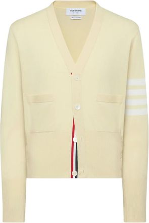 Thom Browne Cardigan con dettaglio a righe - Giallo