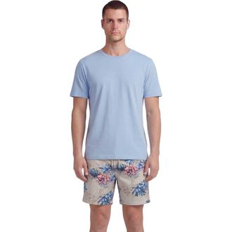 Lords of Harlech Exotic Floral Mens Lounge Short in Exotic Floral Neutral at Nordstrom, Size Xx-Large