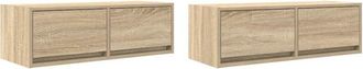 vidaXL Vidaxl - Muebles de tv 2 uds Roble Sonoma 80x31x25,5cm Madera ingeniería