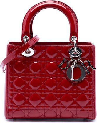 Dior Pre-owned Dior Medium Patent Cannage Lady Dior Ladies XXG90UCZWRQNDV2V