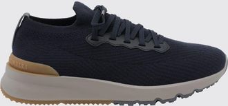 Brunello Cucinelli Sneakers basse in maglia di cotone con tirante