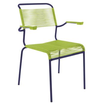 Schubiger M&ouml;bel Spaghetti-Stuhl S&auml;ntis mit Armlehnen