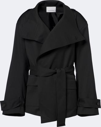Frankie Shop Tavea belted double-breasted jacket