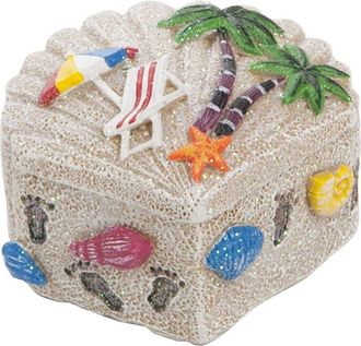 Beachcombers Resin Sand Shell Box Decor in Beige at Nordstrom