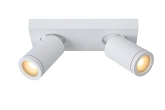 Lucide TAYLOR Dimmable Tiltable Bathroom LED Twin Ceiling Spotlight GU10 in White