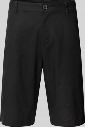 Tom Tailor Denim Relaxed Fit Chinoshorts aus Leinen-Baumwoll-Mix in Black, Größe XL