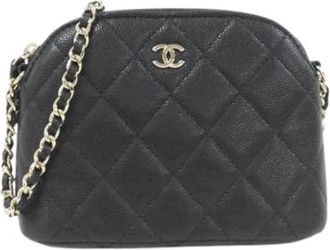 Chanel Pre-owned Vintage Cross Body Bag - Dames - Vintage Schoudertas - Zwart - ONE Size - Leer - Vintage