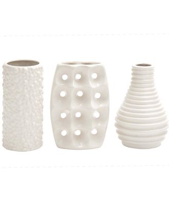 CosmoLiving by Cosmopolitan Cosmoliving By Cosmopolitan Cosmoliving By Cosmopolitan Set Of 3 Ceramic Vase With Varying Patterns