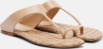 Bottega Veneta Livia Intrecciato leather thong sandals
