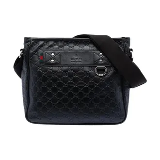 Gucci Pre-owned Cross Body Bags, female, Black, Size: ONE SIZE Pre-owned Leather Crossbody Bag