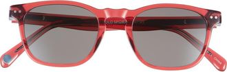 Eyebobs Old Sport 47mm Polarized Rectangular Sunglasses in Red Layer Front And Temples at Nordstrom