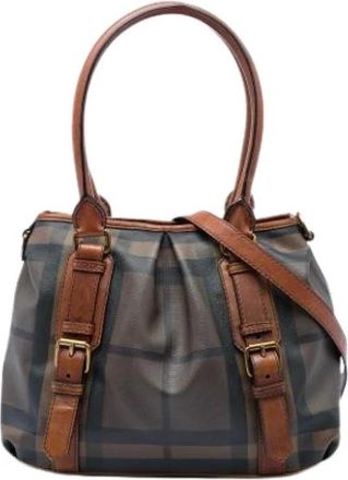 Burberry Pre-owned Satchel - Dames - Vintage Handtas - Bruin - ONE Size - Leer - Vintage