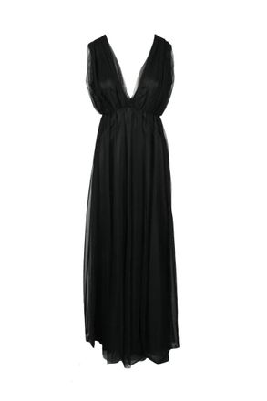 Siste's Black Long Tulle Dress