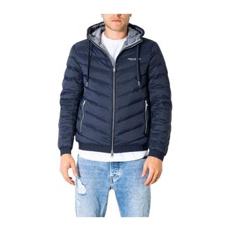 A|X Armani Exchange Jassen, Heren, Blauw, S, Polyester, Klassieke Polyesterjas voor Mannen