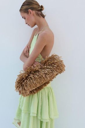 H&M Tiered High-low Dress in Light Green at Nordstrom, Size X-Large