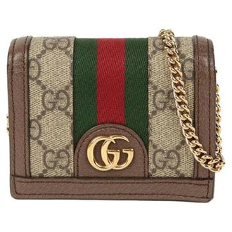 Gucci Pre-owned Mini Bags, female, Multicolor, Size: ONE SIZE Pre-owned Ophidia Chain Wallet Crossbody