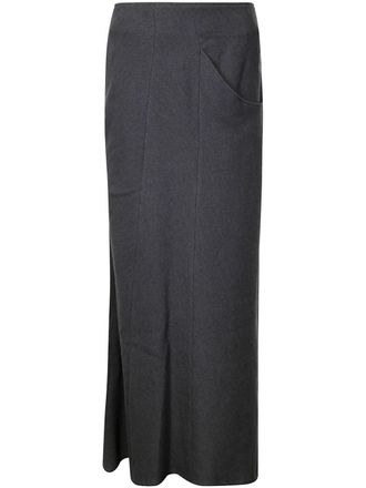 Yohji Yamamoto pocketed skirt - women - Fabric - 3 - Grey