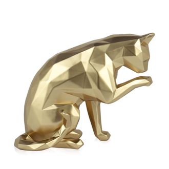 Arte Dal Mondo Adm - Resin Sculpture Faceted Cat