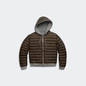 Canada Goose Fuse Reversible Hoodie (Women, Stone Heather/Terra, XL)