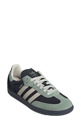 adidas Gender Inclusive Samba OG Sneaker in Black/alumina/silver Green at Nordstrom, Size 6.5