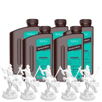 OEM Resina Para Impresi&oacute;n 3d, Alta Precisi&oacute;n, Bajo Olor, Est&aacute;ndar 5 Blanco
