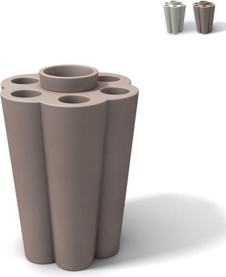 KLORIS Kloris - Parag&uuml;ero Redondo Con Bandeja Para La Lluvia Gris Ceniciento Moderno Mod. Lulet