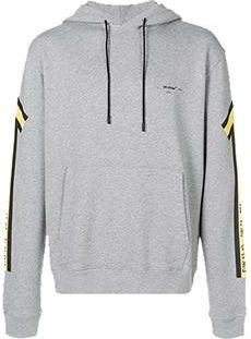 Off-white Fw18 Arrows Normal Fit Hooded Sweater Grey Yellow OMBB034E181920250760