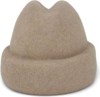 Gigi Burris Millinery Sharina Wool Felt Hat in Creme Melange at Nordstrom, Size Large