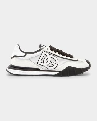 Dolce & Gabbana Men & apos;s DG Athletic Nylon and Leather Sneakers