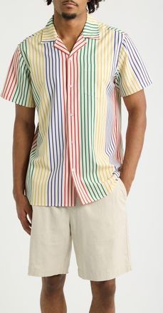 MAVRANS Ripe Weekend Camp Shirt in Yellow at Nordstrom, Size Xx-Large