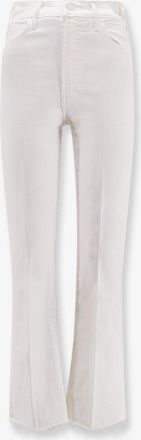 Mother Pantaloni The Hustler Ankle Fray white denim - MOTHER - gender_Woman