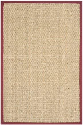 Safavieh Alfombra hierba marina beige/rosso 122 x 183 cm