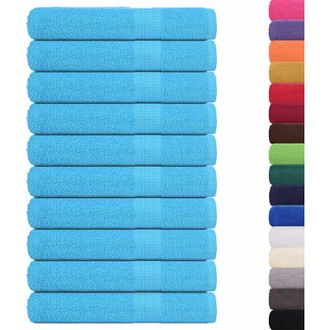 vidaXL Toallas 10 Uds 100% Algod&oacute;n Turquesa 100x200 Cm 360 Gsm Vidaxl