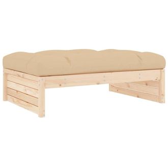 Berkfield Home Garden Footstool 120x80 cm Solid Wood Pine in Beige